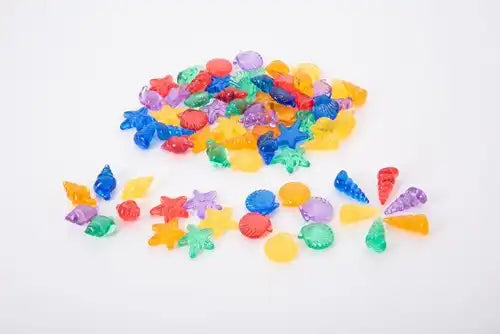 Tickit doorschijnende kleurenschelpen